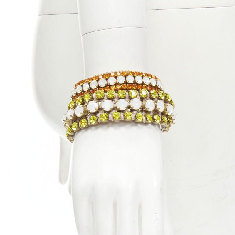 Rada Yellow Orange Rhinestone Bracelet