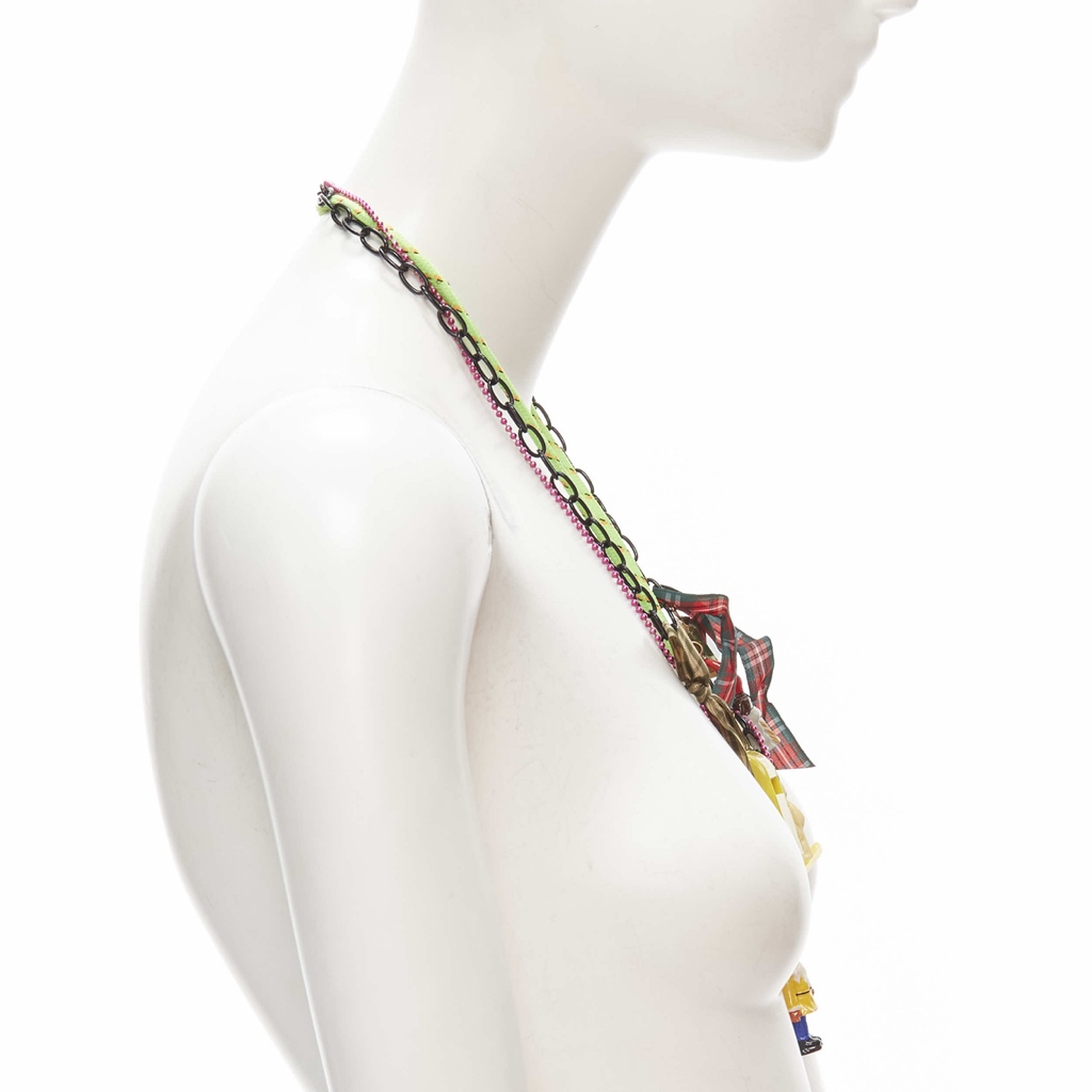 Les Nereides Gnomes Ribbon Necklace - Side view