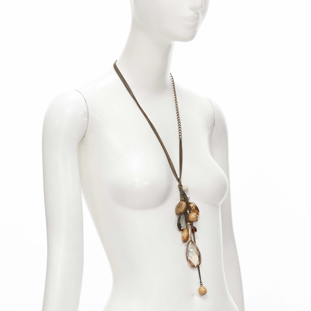 Mimco Acrylic Wood Necklace - Image 6