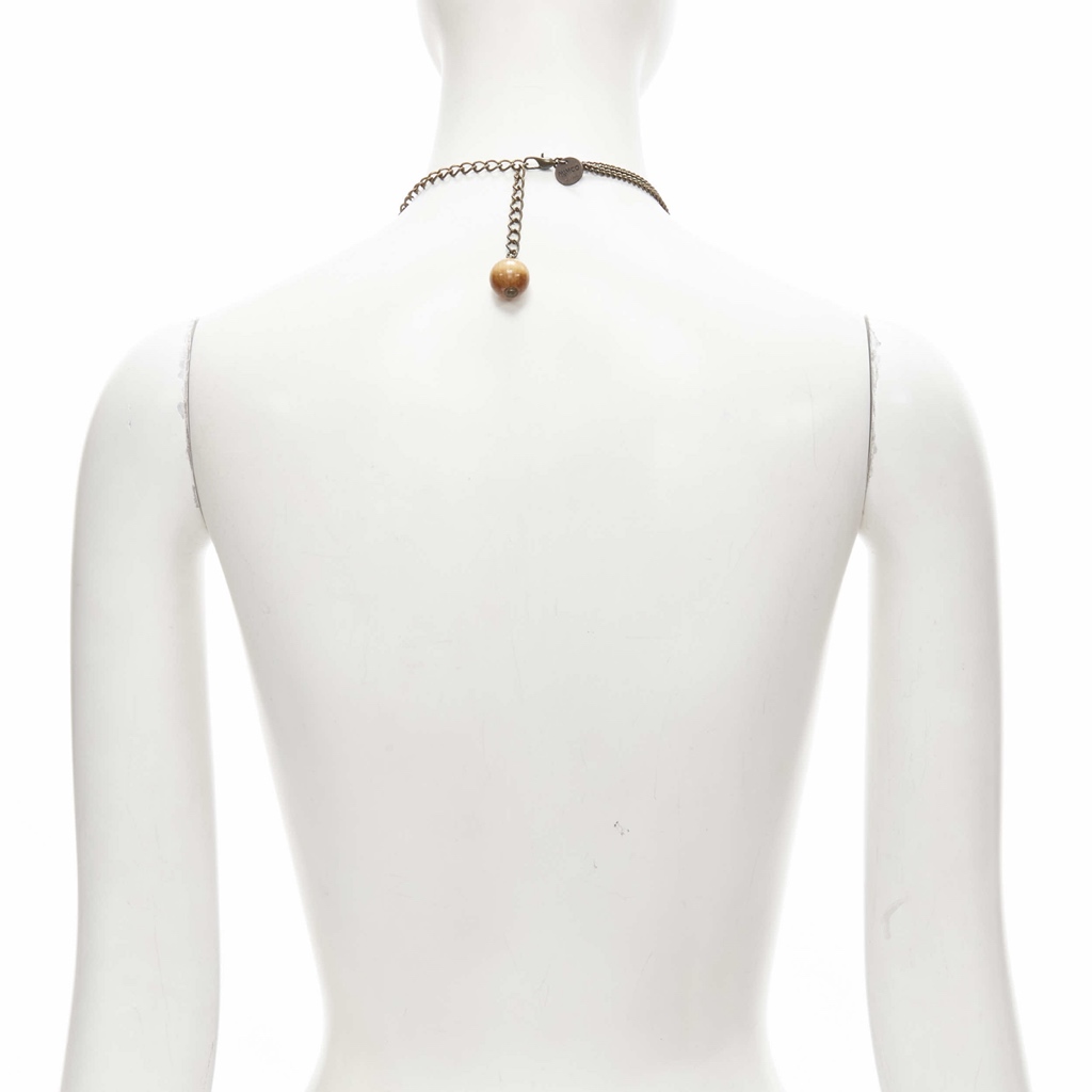 Mimco Acrylic Wood Necklace - Side view