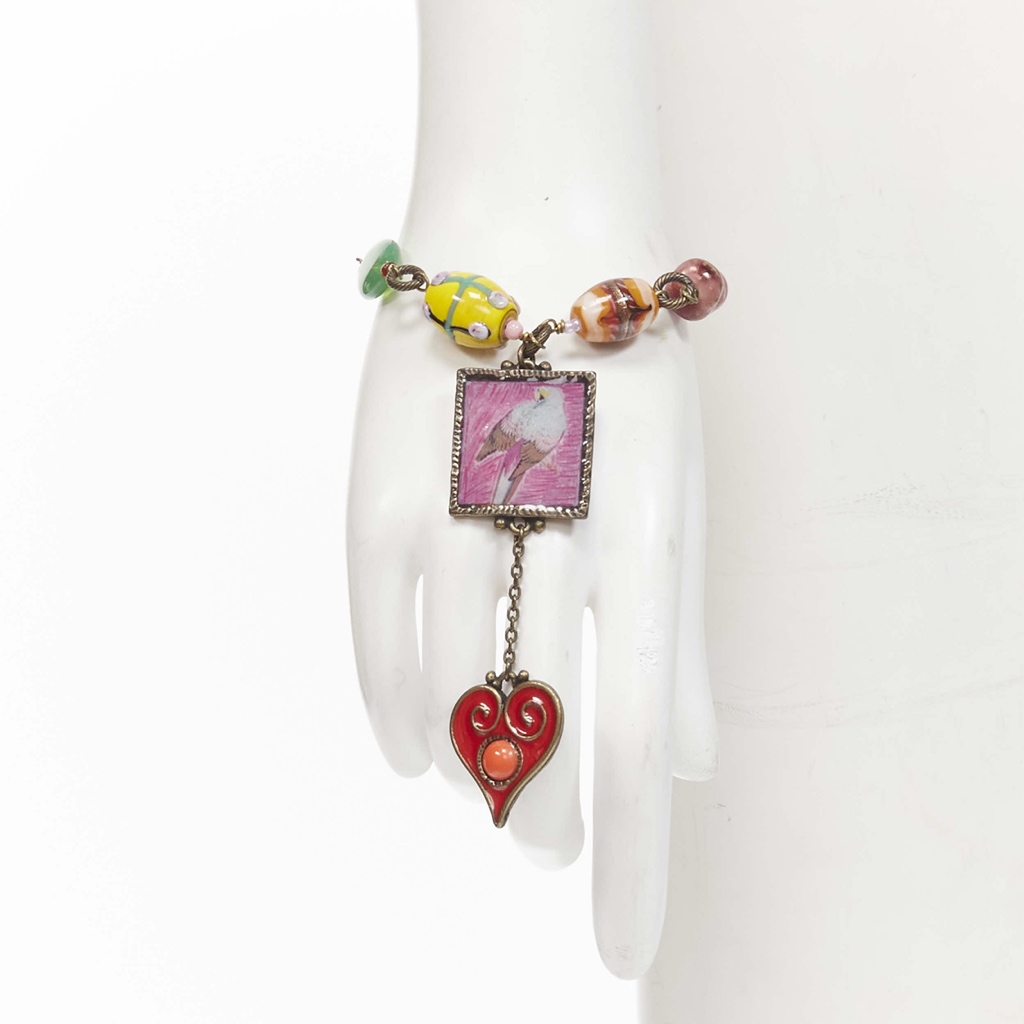 Philippe Ferrandis Colorful Charms Chain Bracelet