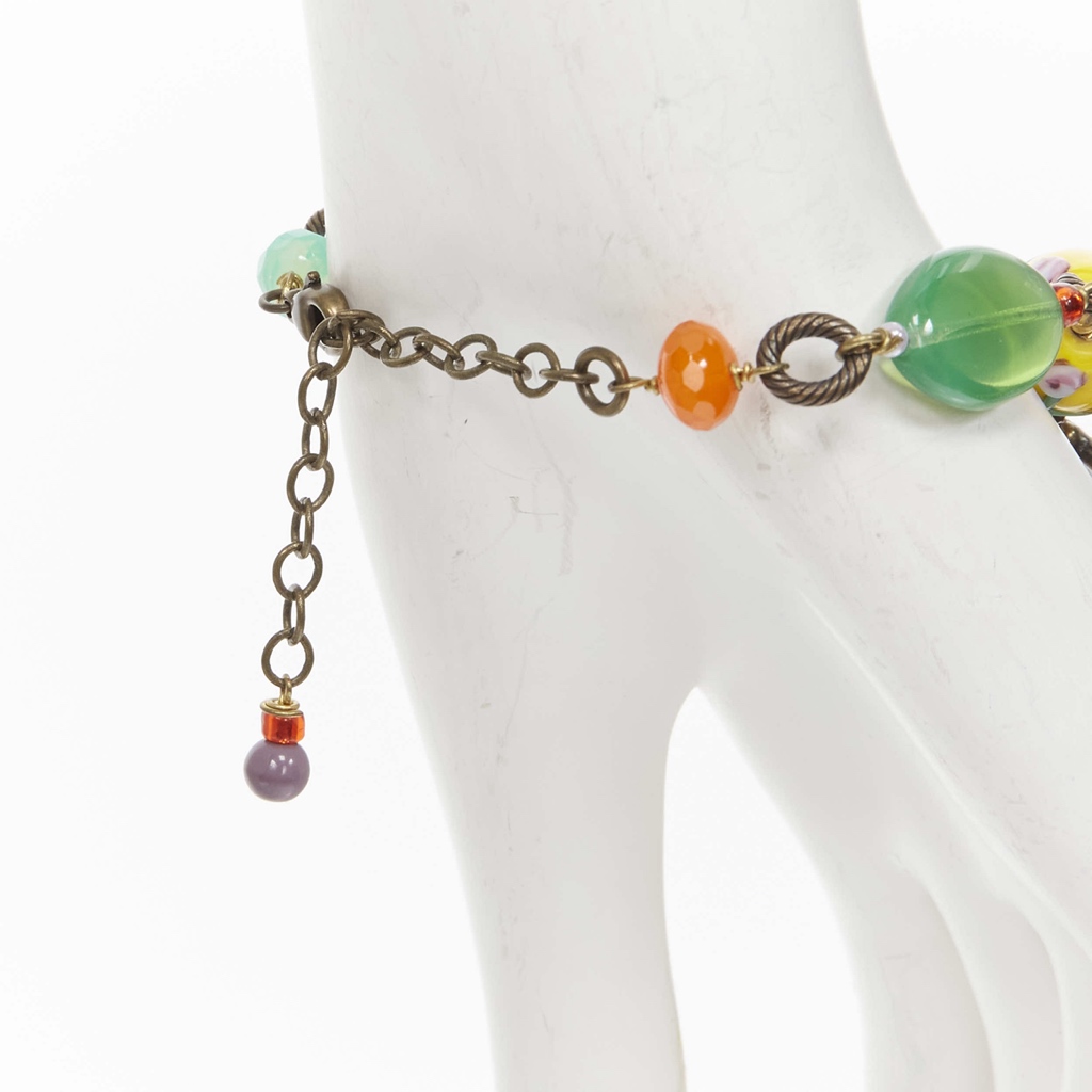 Philippe Ferrandis Colorful Charms Chain Bracelet - 4