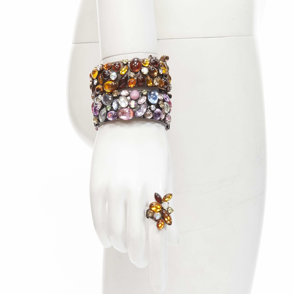 Furla Orange Purple Rhinestone Set