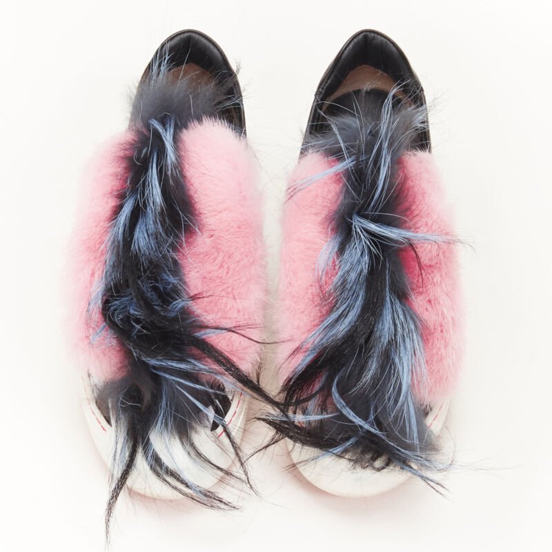 Fendi Pink Mohawk Sneakers - Back view