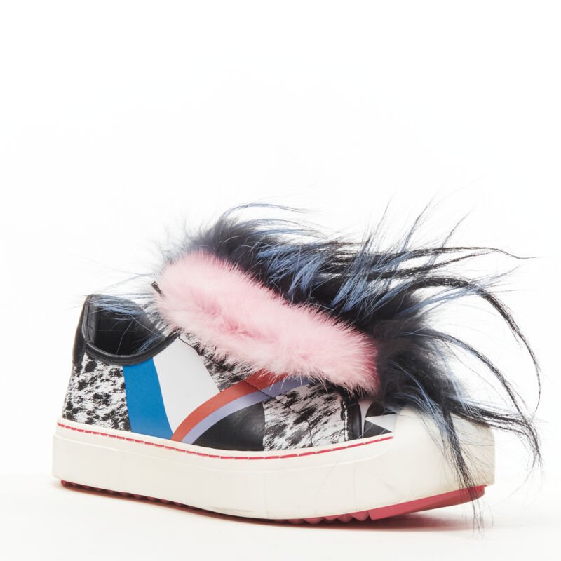 Fendi Pink Mohawk Sneakers - Image 6