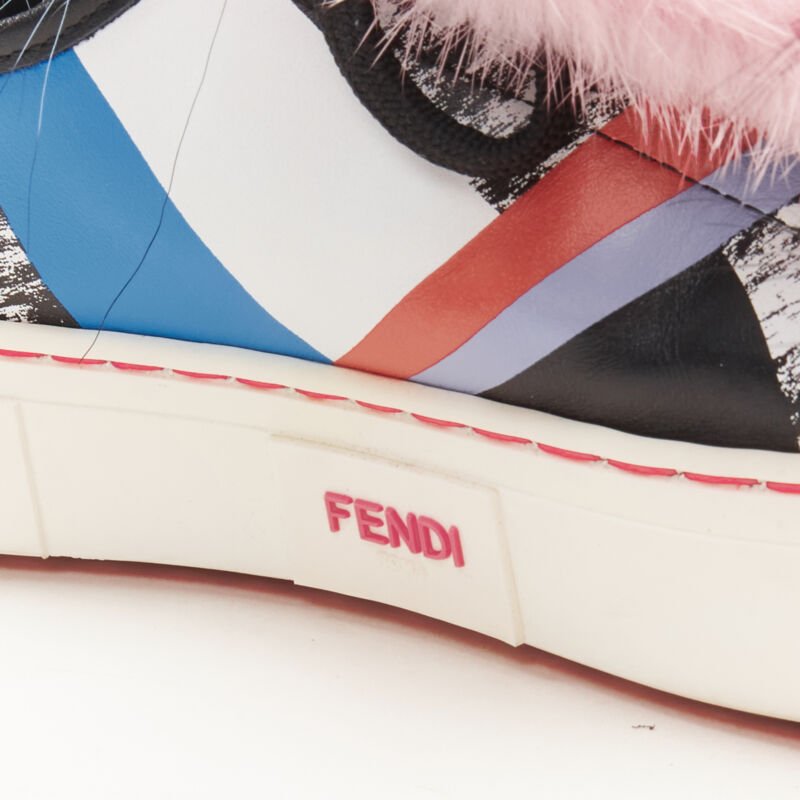 Fendi Pink Mohawk Sneakers - Image 11