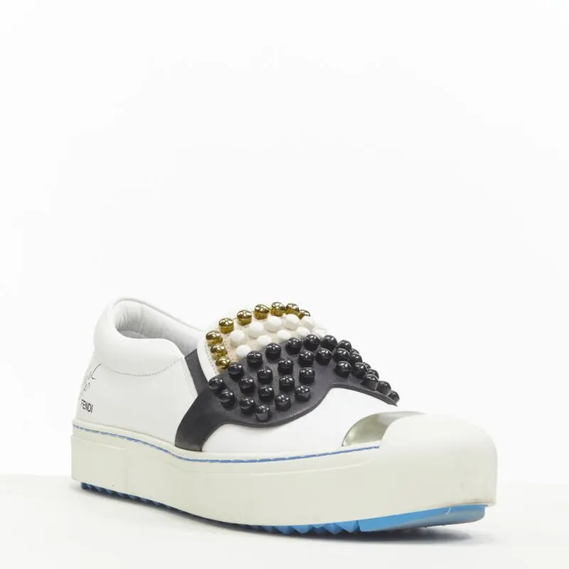 Fendi Karlito Skate Sneakers White Leather Very good - Inside View