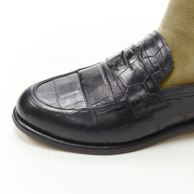 Loewe Green Suede Platform Boots - Detail 2