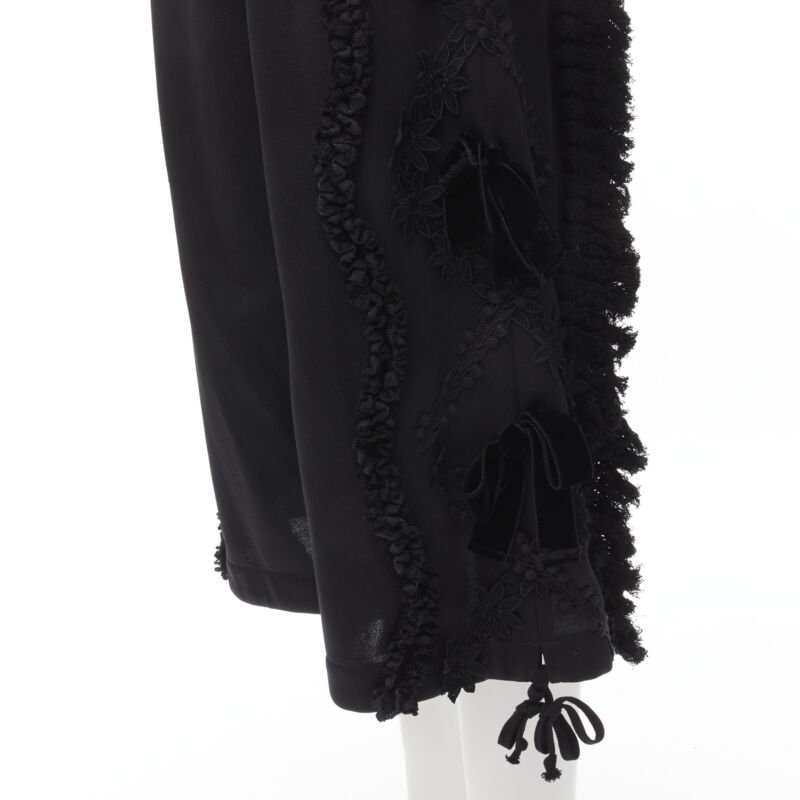 Comme Des Garcons Ruffle Velvet Pants - Image 6