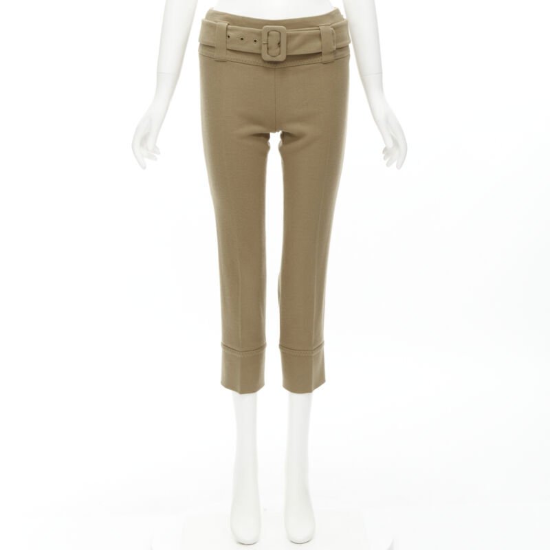 Prada Tan Cropped Pants - Image 12