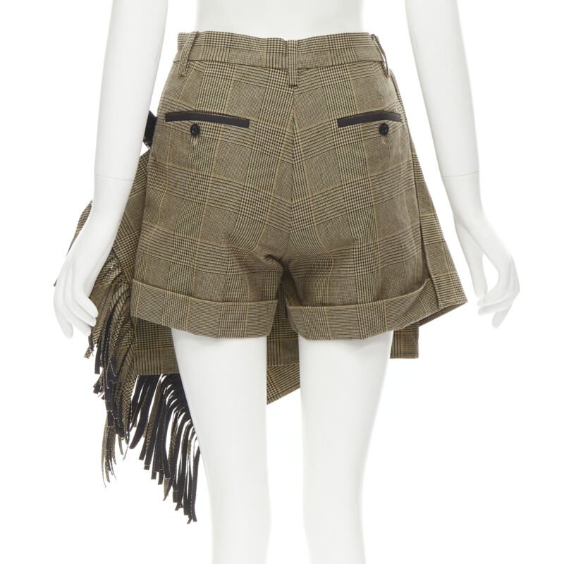 Sacai Herringbone Buckle Shorts - Side view
