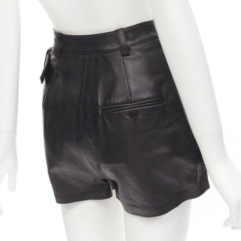 3.1 Phillip Lim Biker Leather Shorts - Detail 2