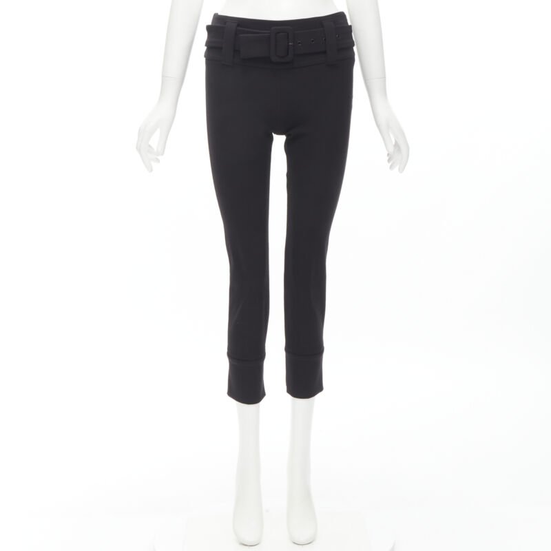 Prada Black Cropped Pants - Image 12