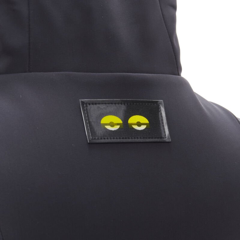 Fendi Black Yellow Ski Jacket - Back view