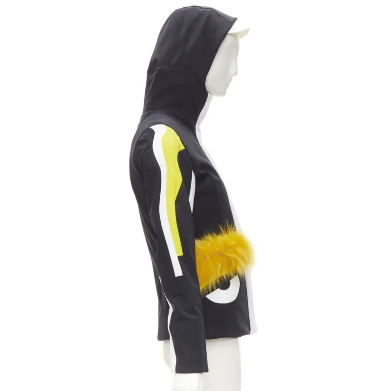 Fendi Black Yellow Ski Jacket Black Never worn, with tag - Box View