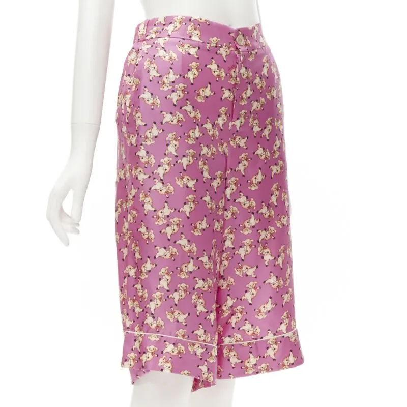 Gucci Piggy Pajama Shorts Pink Silk Never worn, with tag - Inside View