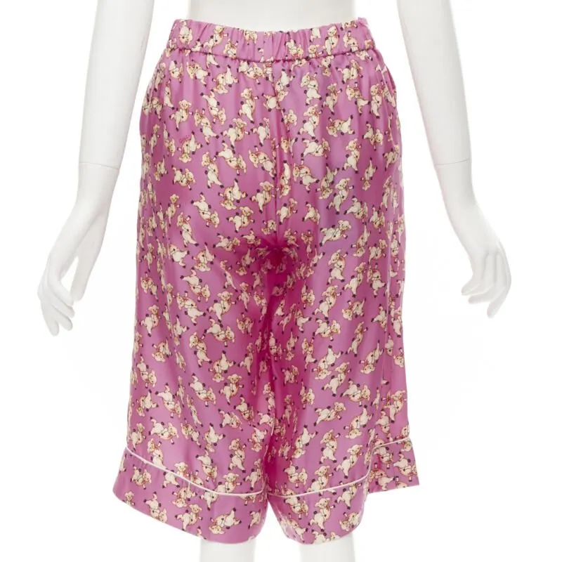 Gucci Piggy Pajama Shorts Pink Silk Never worn, with tag - Box View