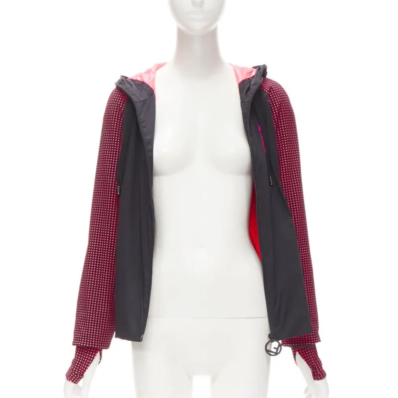 Fendi Black Pink Nylon Jacket Black Very good - Inside View