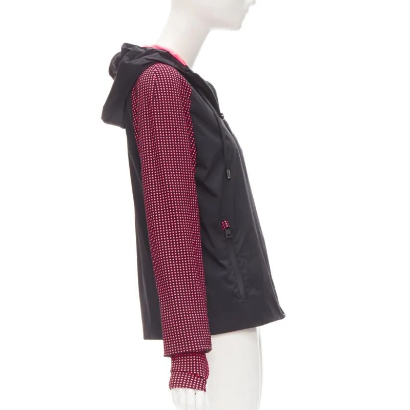 Fendi Black Pink Nylon Jacket Black Very good - Box View