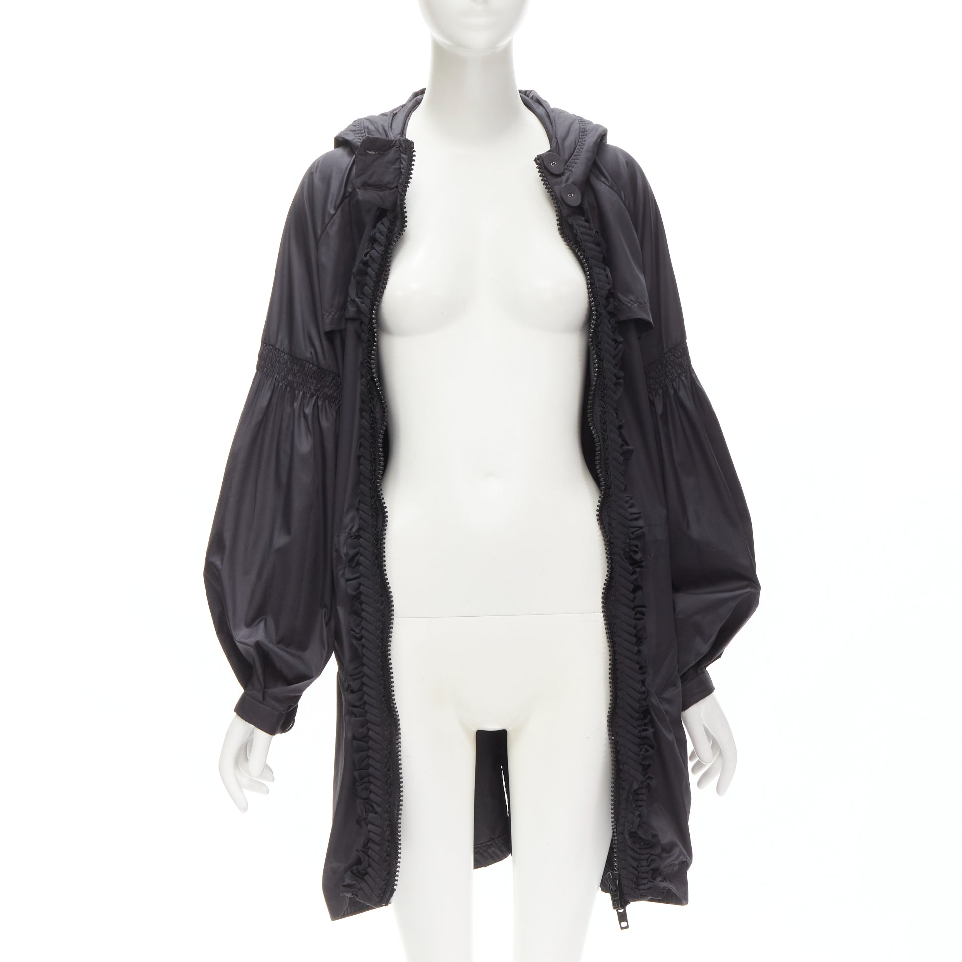 Adidas Pleated Ruffle Nylon Jacket - Back view