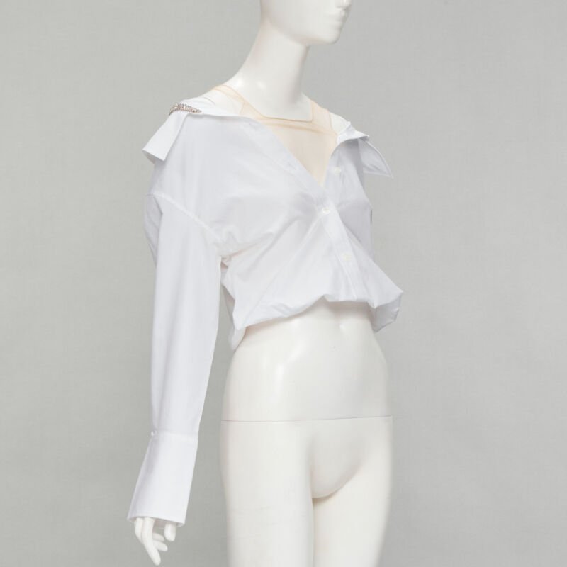 Alexander Wang Crystal Crop Shirt - Image 6