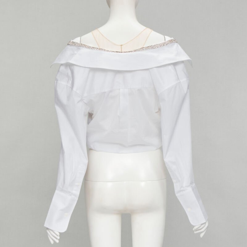 Alexander Wang Crystal Crop Shirt - Side view