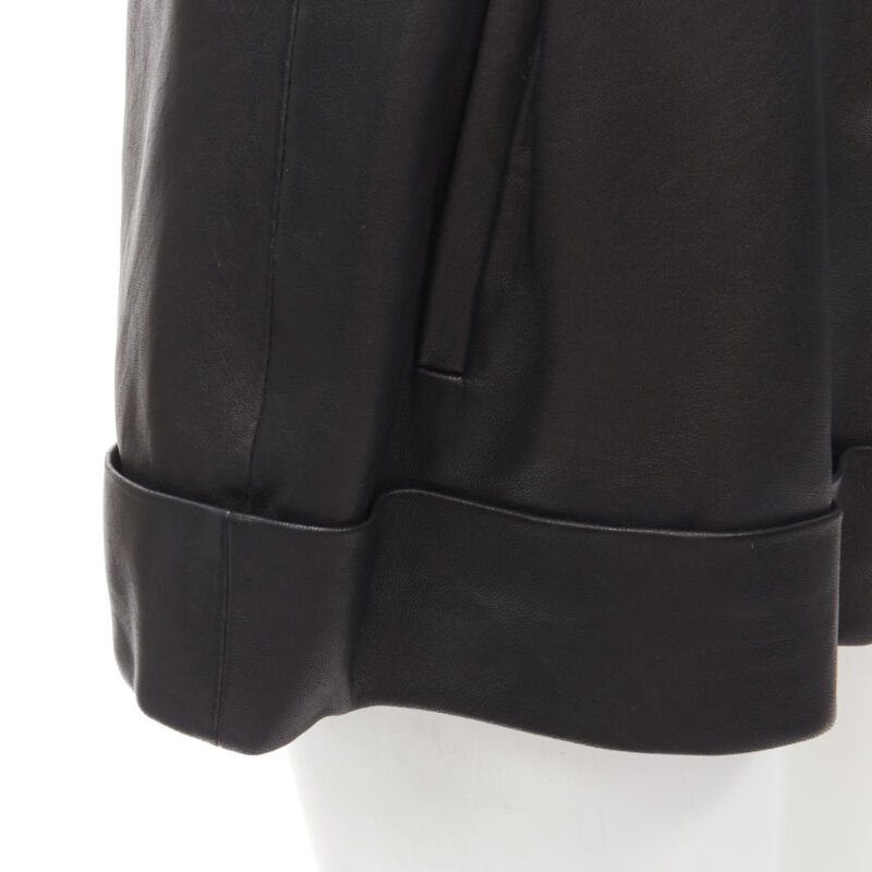 Theory Belted Leather Shorts - Image 10