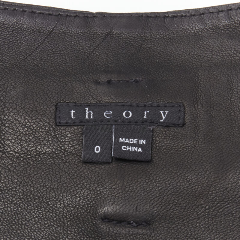 Theory Belted Leather Shorts - Image 11