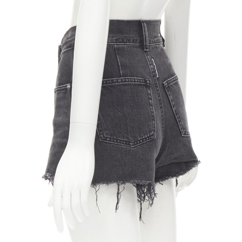 Alexander Wang Frayed Denim Shorts - Detail 1