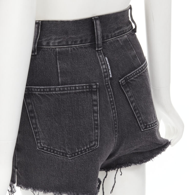 Alexander Wang Frayed Denim Shorts - Detail 2
