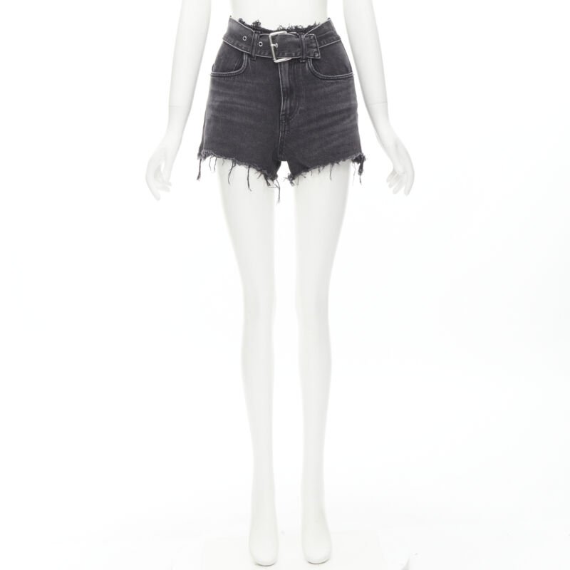 Alexander Wang Frayed Denim Shorts - Image 12