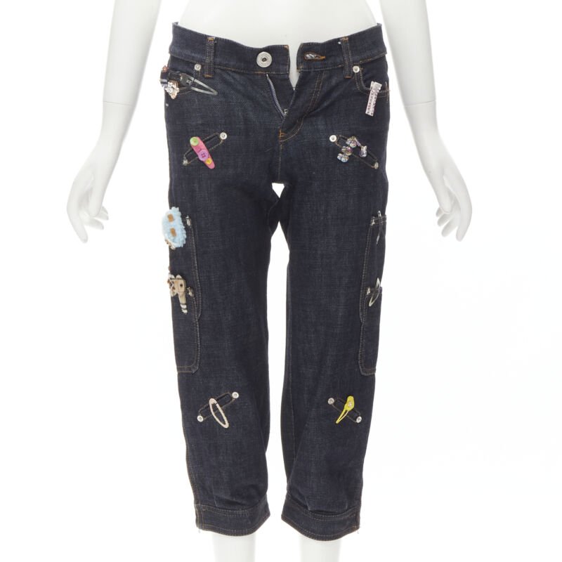 Moschino Denim Embroidered Jeans
