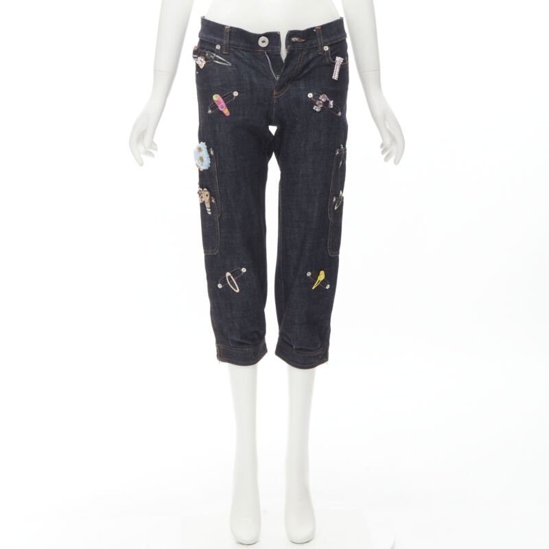 Moschino Denim Embroidered Jeans - Image 13