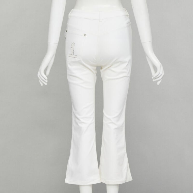 Christian Dior Crystal Cropped Jeans - Side view