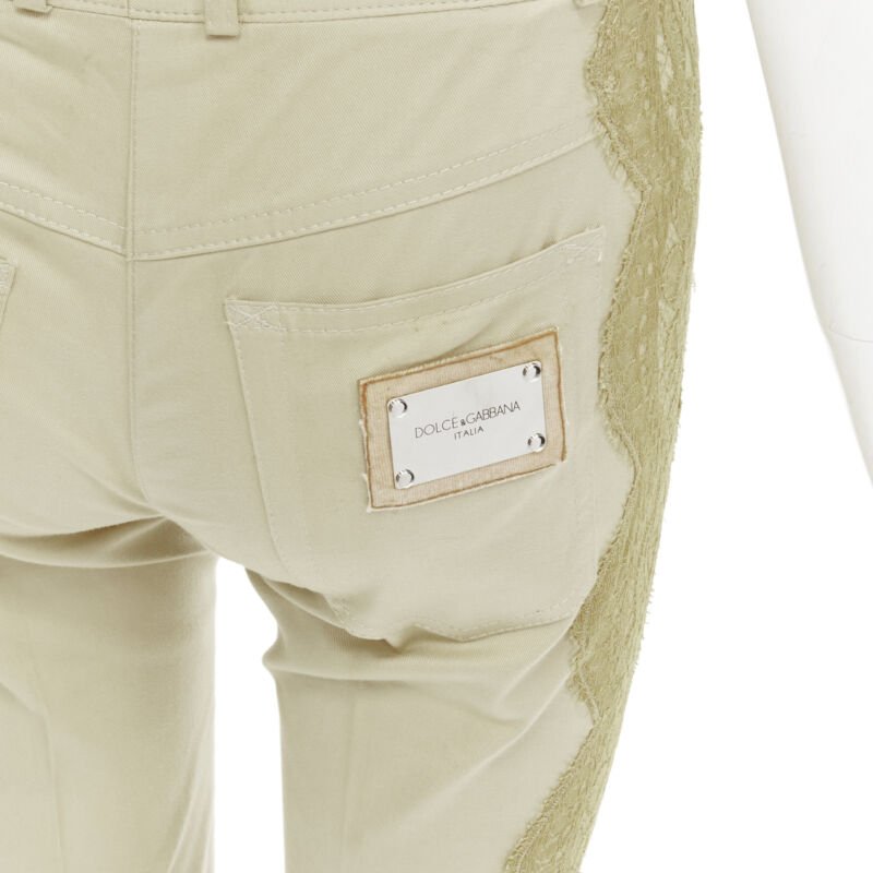 Dolce & Gabbana Lace Insert Pants - Back view