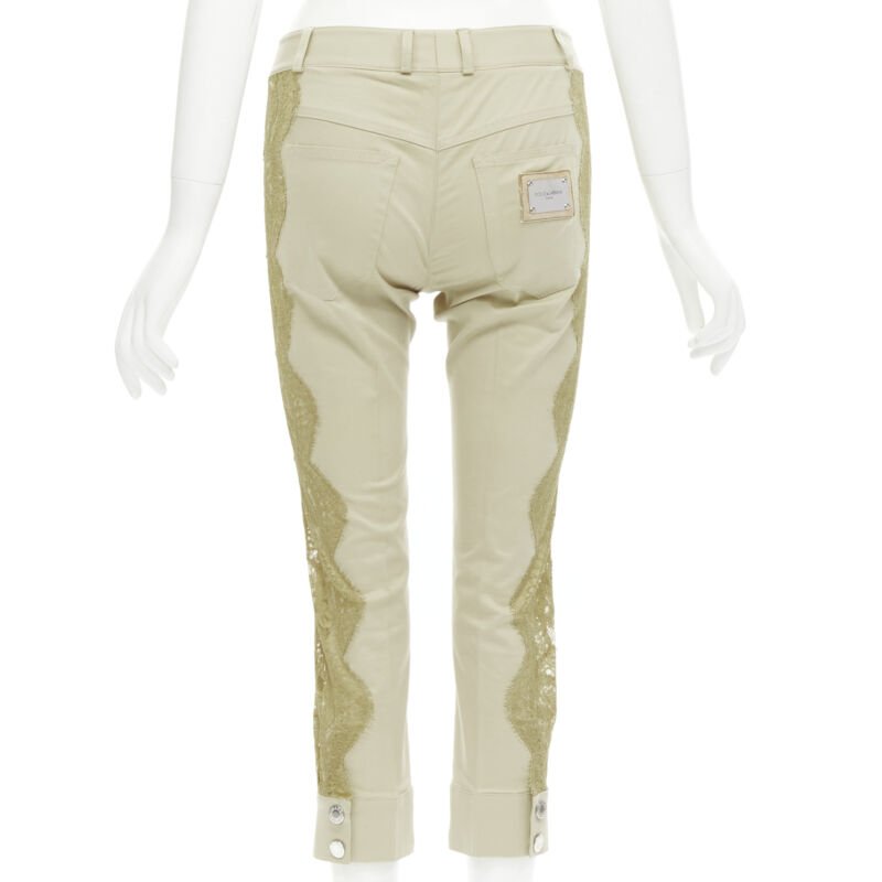 Dolce & Gabbana Lace Insert Pants - Side view