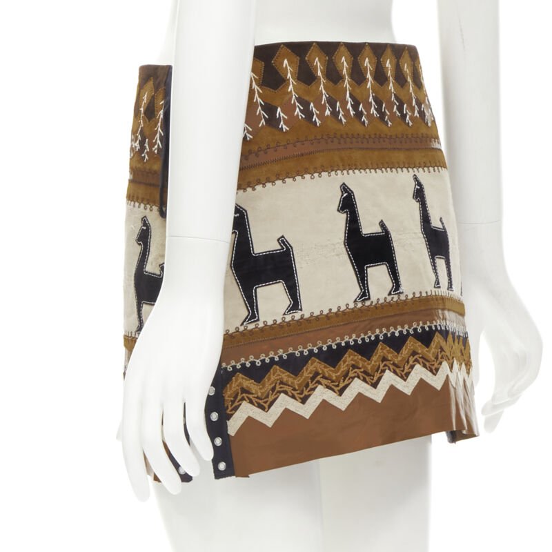 D&g Aztec Suede Skirt - Detail 1