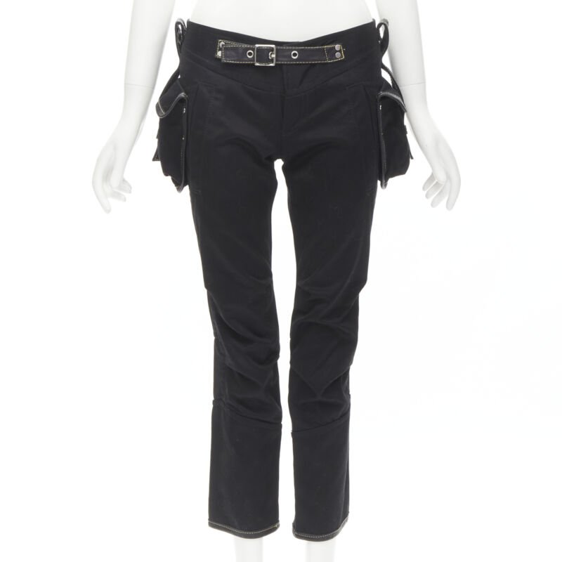 Dsquared2 Yellow Stitch Cargo Pants - Image 6