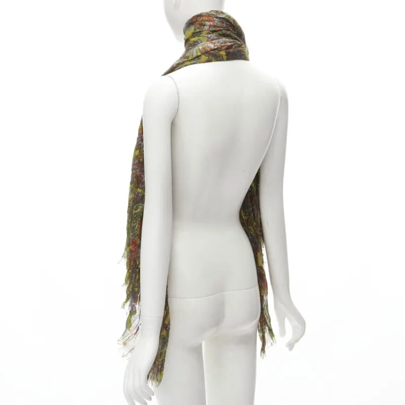 Louis Vuitton Paisley Scarf Yellow Cashmere Never worn - Box View