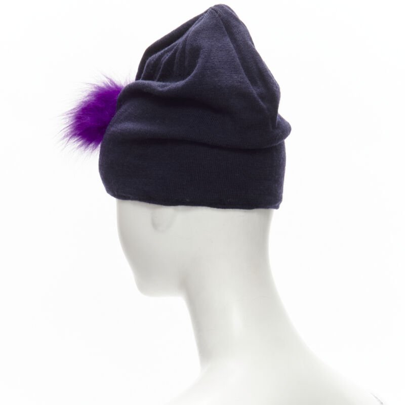 Fendi Bug Eye Fur Beanie - Side view