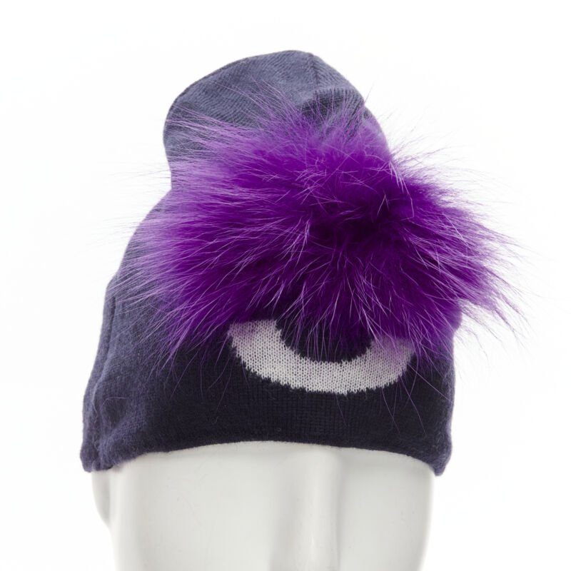 Fendi Bug Eye Fur Beanie - Detail 1