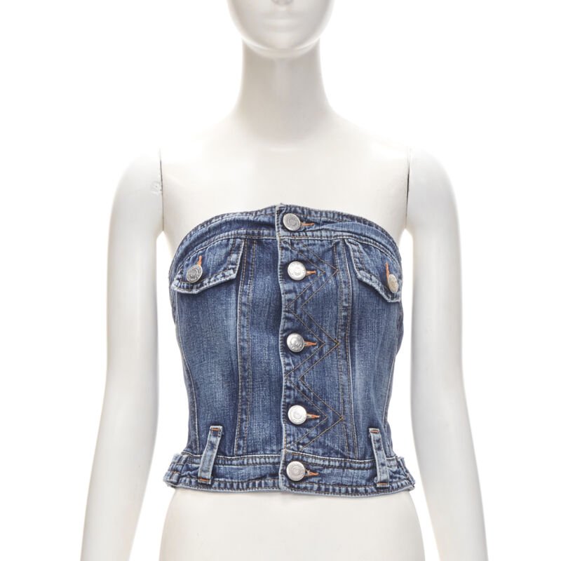 Dsquared2 Denim Corset Top