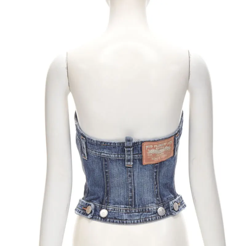 Dsquared2 Denim Corset Top Blue Never worn - Box View