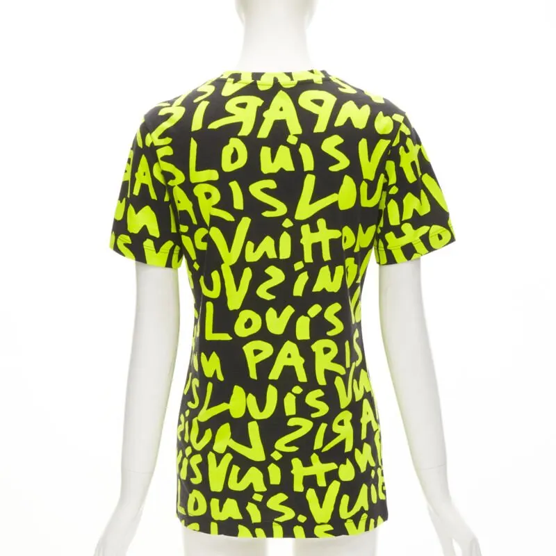 Louis Vuitton Graffiti Neon Tee Black Cotton Very good - Box View