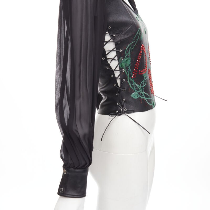 D&g Scaled Leather Blouse - Back view