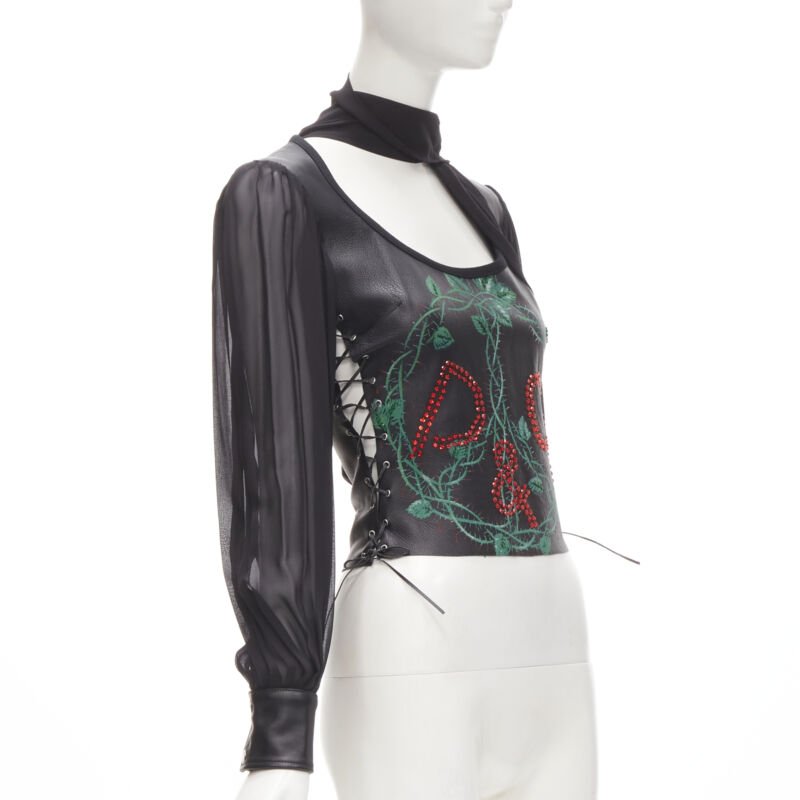 D&g Scaled Leather Blouse - Image 6