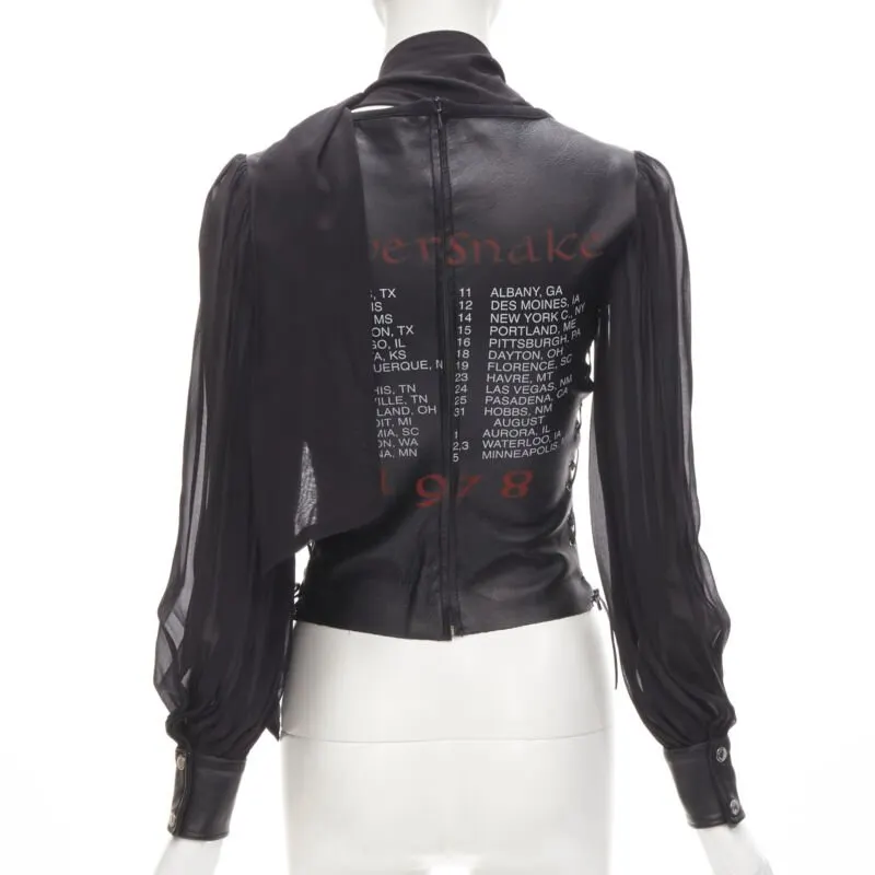 D&G Scaled Leather Blouse Black Leather Very good - Box View