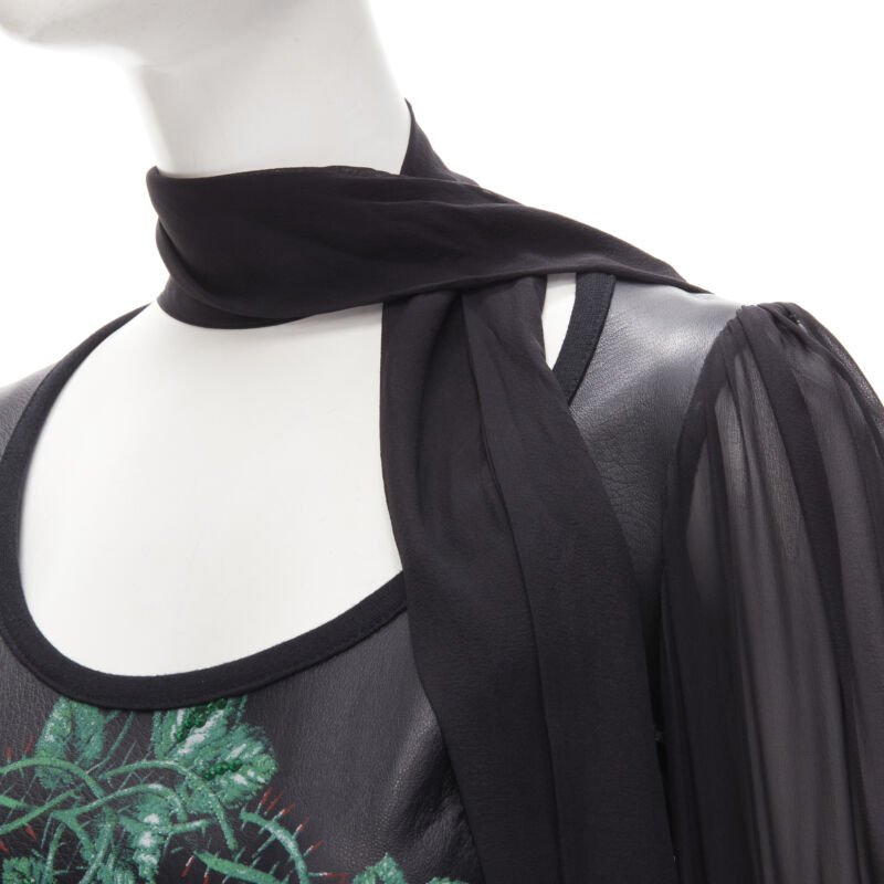 D&g Scaled Leather Blouse - Image 10