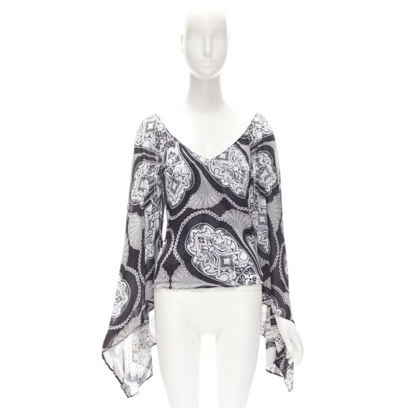 Gucci Paisley Kimono Blouse - Image 13
