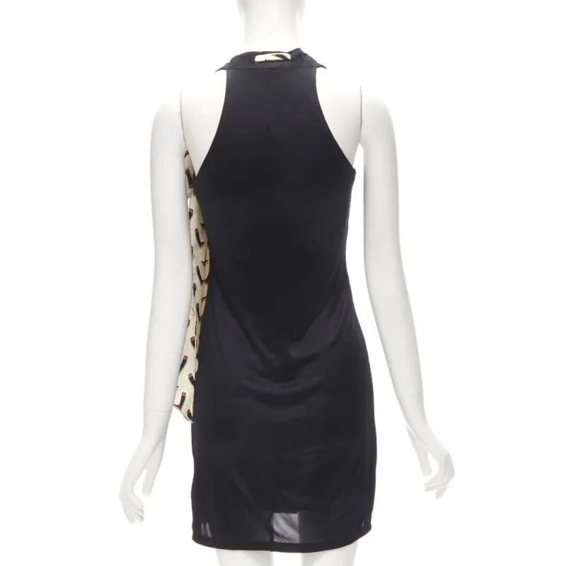 Gucci Boot Print Dress Black Viscose Very good - Box View